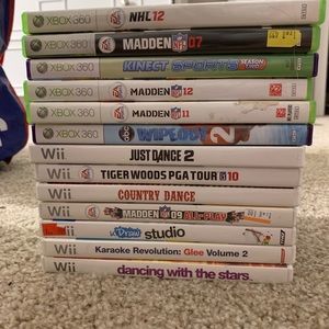 Wii and Xbox 360 Games